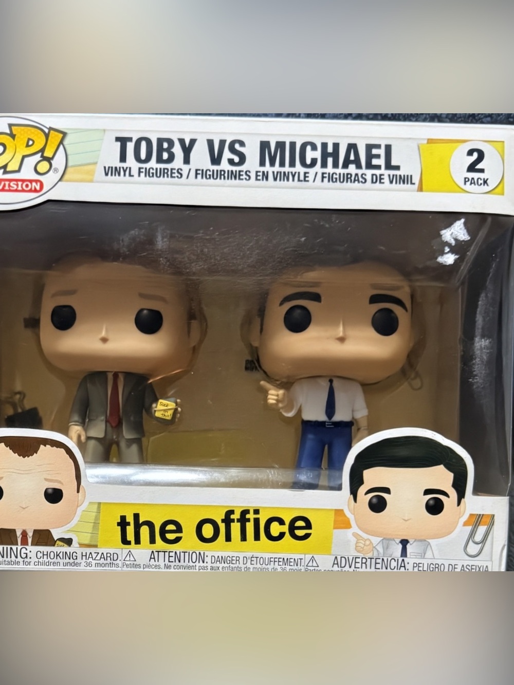 Funko Pop! The Office Toby vs Michael 2-Pack - Beige, Brown, Blue, White